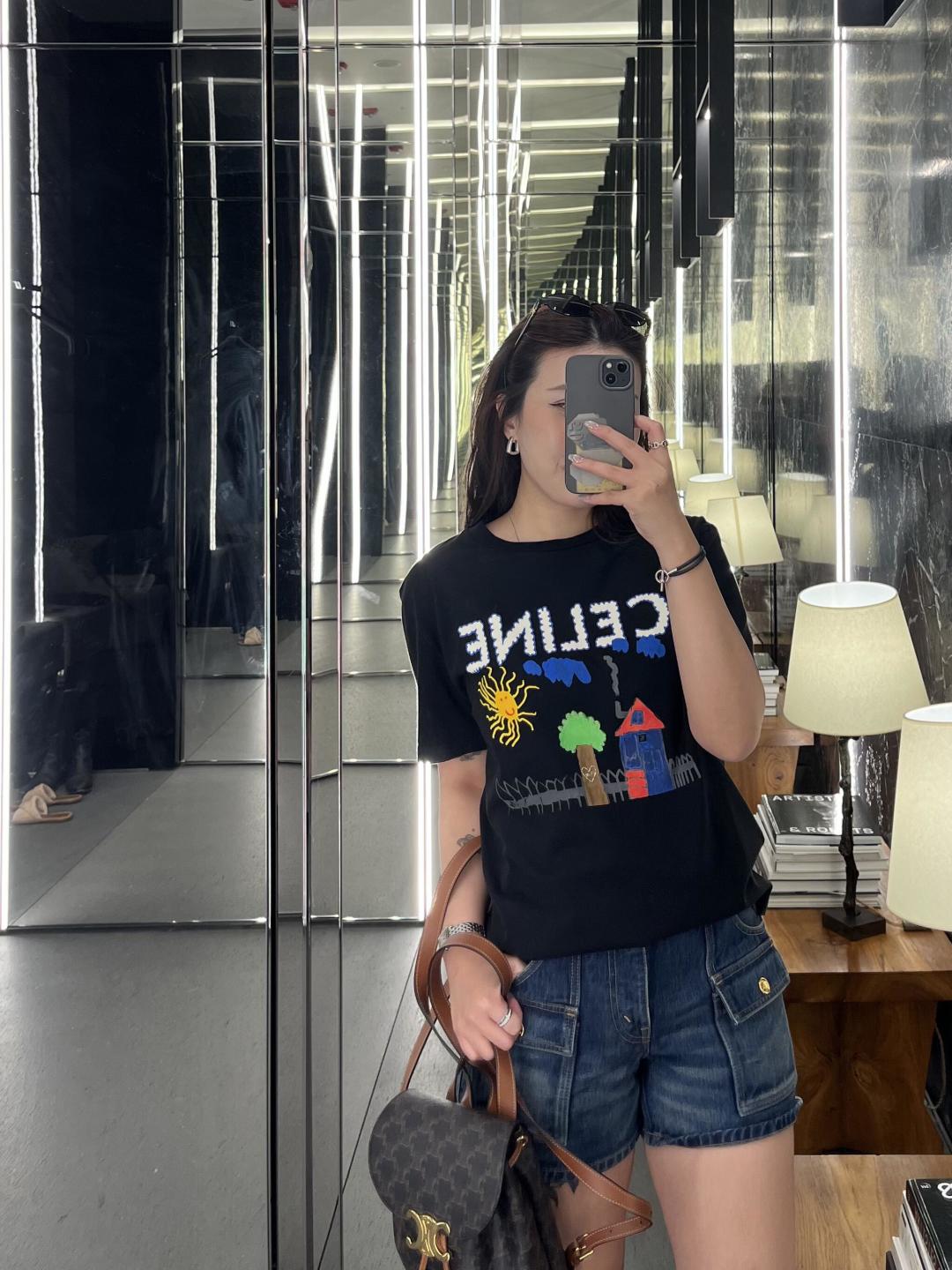 LuxluxHouse Best Quality Clothes T-shirt Celine