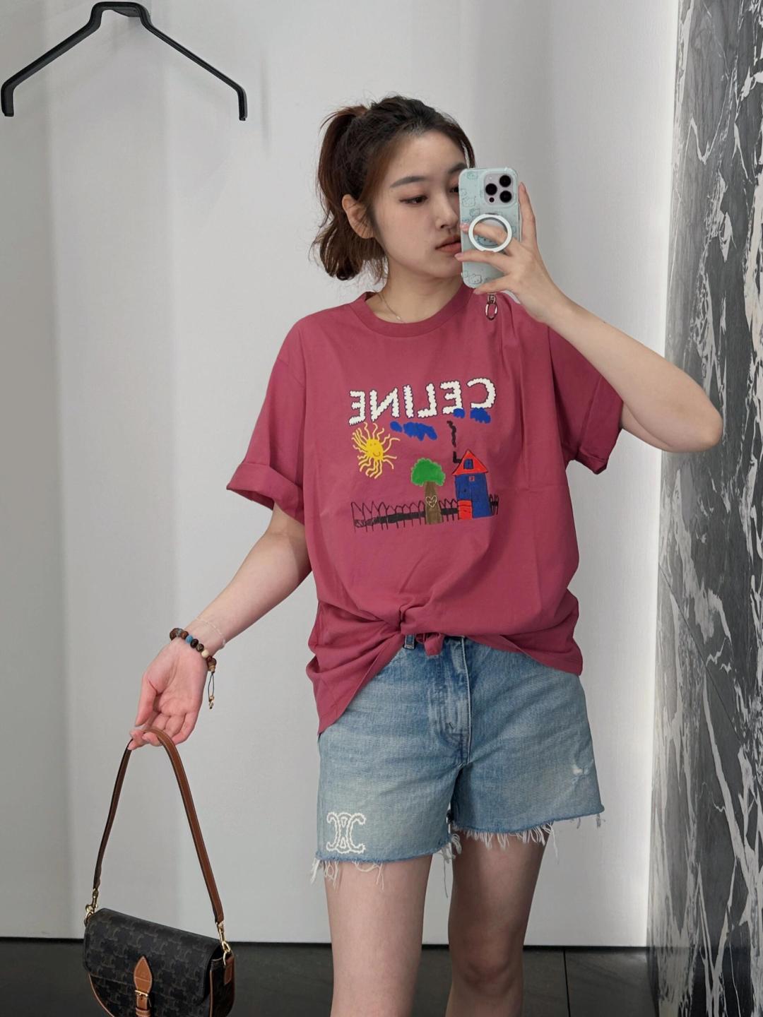 LuxluxHouse Best Quality Clothes T-shirt Celine