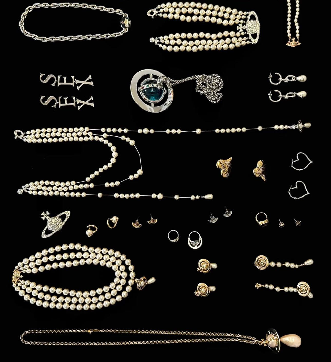 LuxluxHouse Best Quality Accessories Earrings Bracelet Vivienne Westwood Necklace