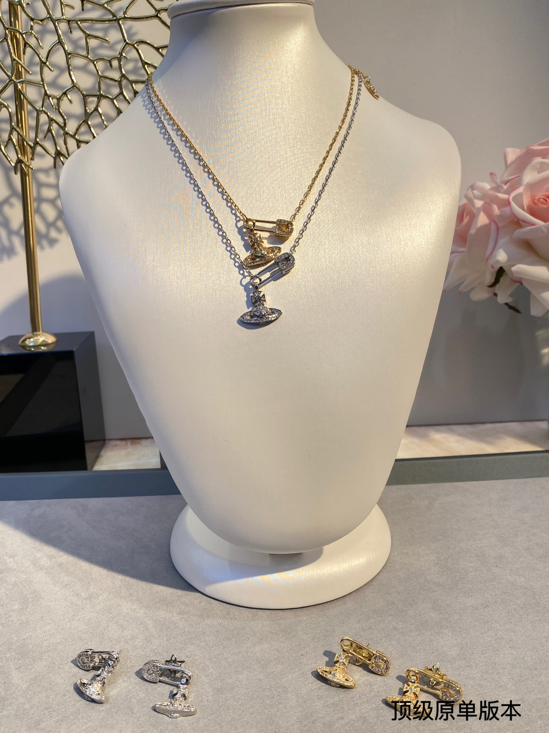 LuxluxHouse Best Quality Accessories Earrings Vivienne Westwood Necklace