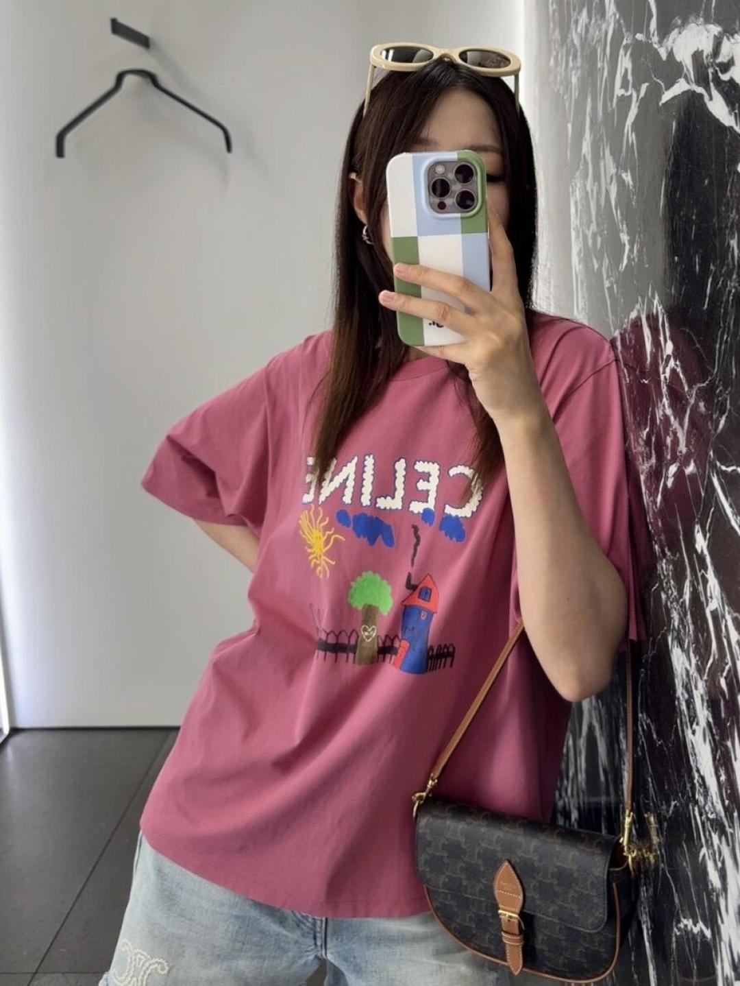 LuxluxHouse Best Quality Clothes T-shirt Celine